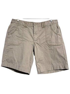 Calvin Klein Khaki Bermuda Shorts Womens Size 10 Cotton Blend Casual Stretch Com